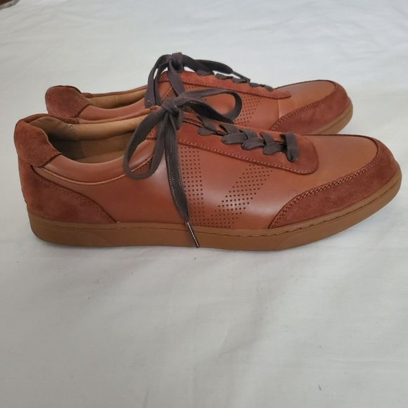 Vionic Men's Mott Brok Leather Orthotic Arch Support Walking Shoes Dark Brown 10 - Picture 8 of 16